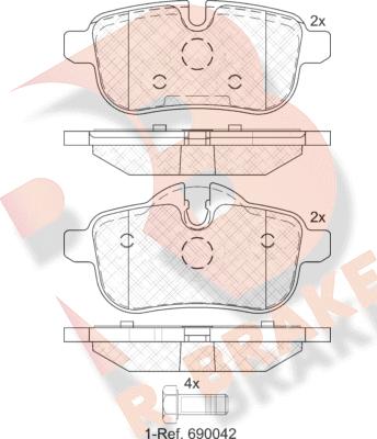 R Brake RB2012 - Гальмівні колодки, дискові гальма avtolavka.club