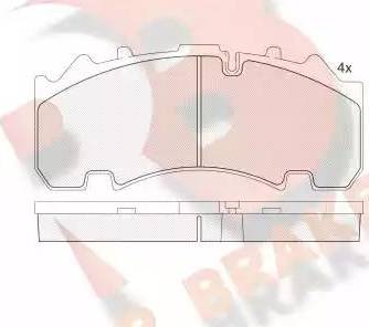 R Brake RB2155 - Гальмівні колодки, дискові гальма avtolavka.club