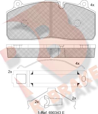 R Brake RB2150-208 - Гальмівні колодки, дискові гальма avtolavka.club