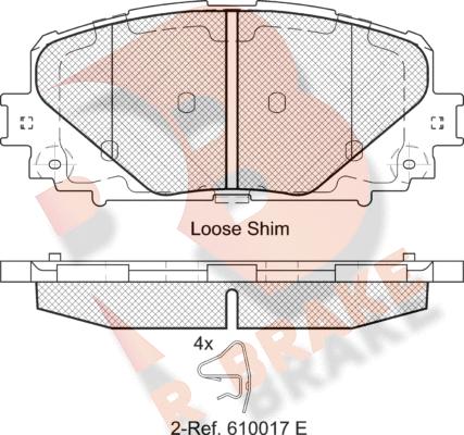 R Brake RB2168 - Гальмівні колодки, дискові гальма avtolavka.club