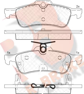 R Brake RB2101 - Гальмівні колодки, дискові гальма avtolavka.club