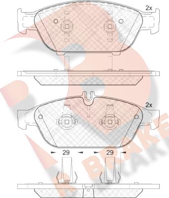 R Brake RB2103 - Гальмівні колодки, дискові гальма avtolavka.club