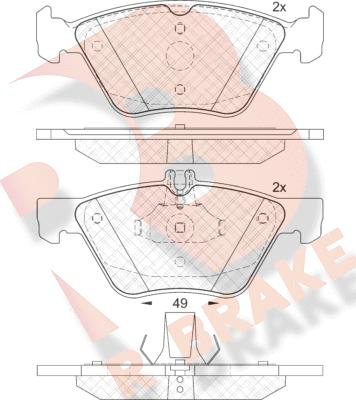 R Brake RB2114 - Гальмівні колодки, дискові гальма avtolavka.club