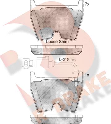 R Brake RB2113-203 - Гальмівні колодки, дискові гальма avtolavka.club