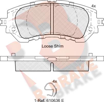 R Brake RB2180 - Гальмівні колодки, дискові гальма avtolavka.club