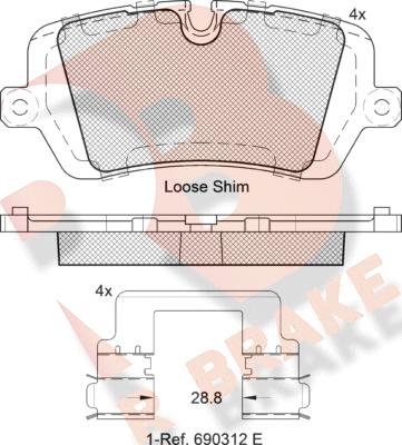 R Brake RB2120 - Гальмівні колодки, дискові гальма avtolavka.club