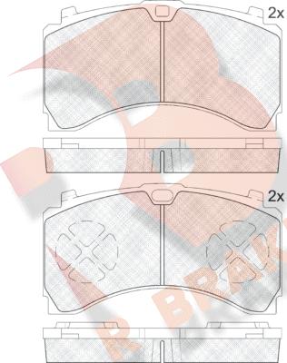 R Brake RB2123 - Гальмівні колодки, дискові гальма avtolavka.club