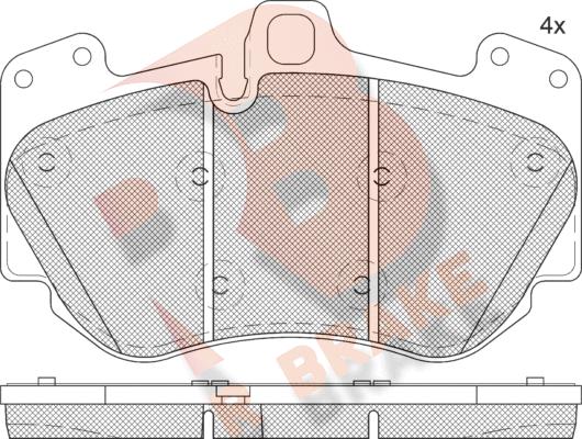 R Brake RB2349 - Гальмівні колодки, дискові гальма avtolavka.club