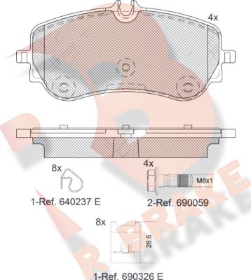 R Brake RB2301 - Гальмівні колодки, дискові гальма avtolavka.club