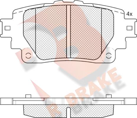 R Brake RB2376 - Гальмівні колодки, дискові гальма avtolavka.club