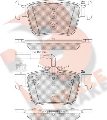 R Brake RB2299 - Гальмівні колодки, дискові гальма avtolavka.club