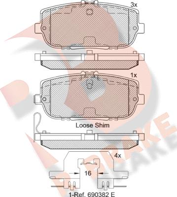 R Brake RB2229 - Гальмівні колодки, дискові гальма avtolavka.club