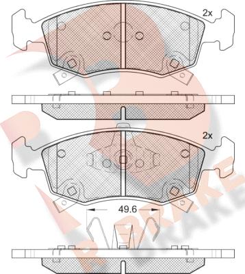 R Brake RB2226 - Гальмівні колодки, дискові гальма avtolavka.club