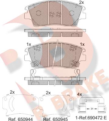 R Brake RB2277 - Гальмівні колодки, дискові гальма avtolavka.club