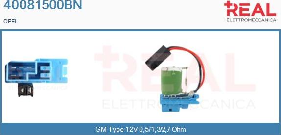 REAL 40081500BN - Опір, реле, вентилятор салону avtolavka.club