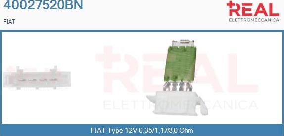 REAL 40027520BN - Опір, реле, вентилятор салону avtolavka.club