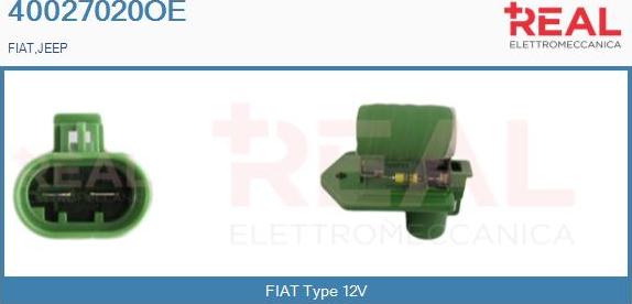 REAL 40027020OE - Додатковий резистор, електромотор - вентилятор радіатора avtolavka.club