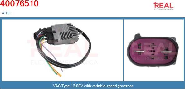 REAL 40076510OE - Додатковий резистор, електромотор - вентилятор радіатора avtolavka.club