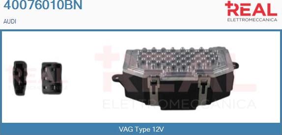 REAL 40076010BN - Опір, реле, вентилятор салону avtolavka.club