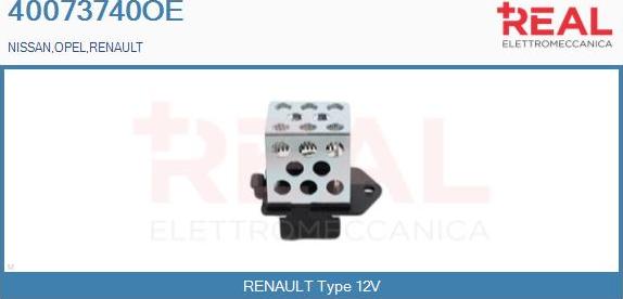 REAL 40073740OE - Додатковий резистор, електромотор - вентилятор радіатора avtolavka.club