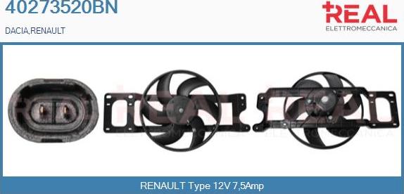 REAL 40273520BN - Електродвигун, вентилятор радіатора avtolavka.club