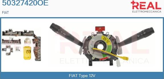 REAL 50327420OE - Вимикач на рульовій колонці avtolavka.club