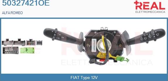REAL 50327421OE - Вимикач на рульовій колонці avtolavka.club