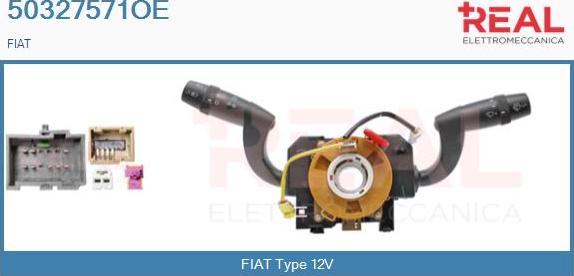 REAL 50327571OE - Вимикач на рульовій колонці avtolavka.club