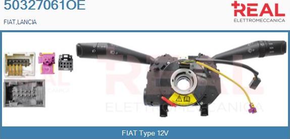 REAL 50327061OE - Вимикач на рульовій колонці avtolavka.club