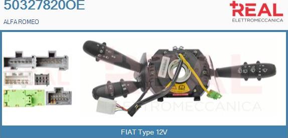 REAL 50327820OE - Вимикач на рульовій колонці avtolavka.club