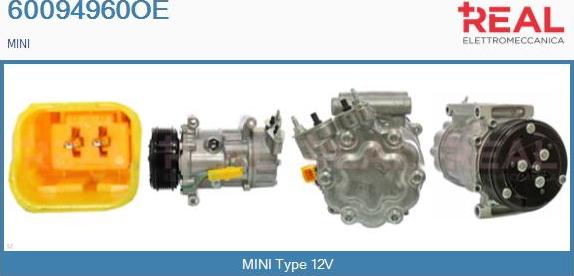 REAL 60094960OE - Компресор, кондиціонер avtolavka.club