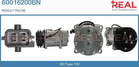 REAL 60016200BN - Компресор, кондиціонер avtolavka.club