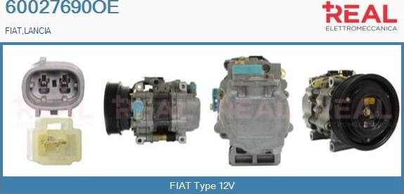 REAL 60027690OE - Компресор, кондиціонер avtolavka.club