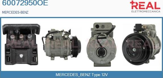 REAL 60072950OE - Компресор, кондиціонер avtolavka.club