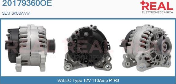 REAL 20179360OE - Генератор avtolavka.club