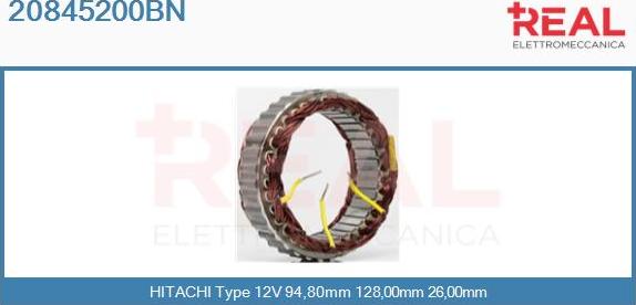 REAL 20845200BN - Статор, генератор avtolavka.club