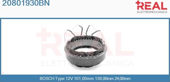 REAL 20801930BN - Статор, генератор avtolavka.club