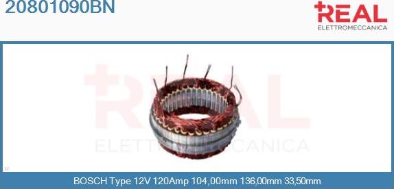 REAL 20801090BN - Статор, генератор avtolavka.club