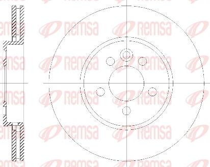 Remsa 6614.10 - Гальмівний диск avtolavka.club