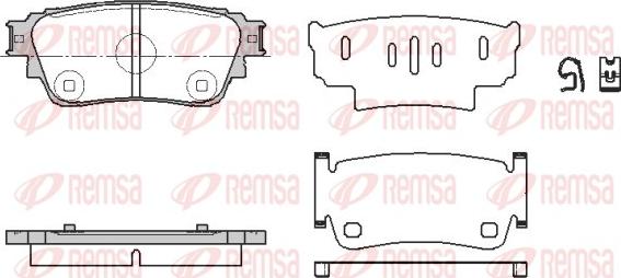 Remsa 1861.00 - Гальмівні колодки, дискові гальма avtolavka.club