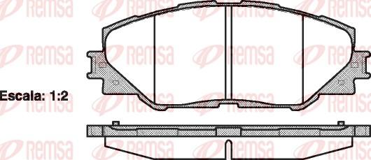 Remsa 1234.00 - Гальмівні колодки, дискові гальма avtolavka.club