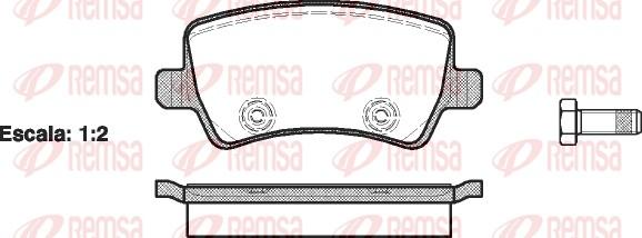 Remsa 1236.00 - Гальмівні колодки, дискові гальма avtolavka.club