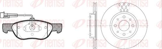 Remsa 8587.01 - Комплект гальм, дисковий гальмівний механізм avtolavka.club