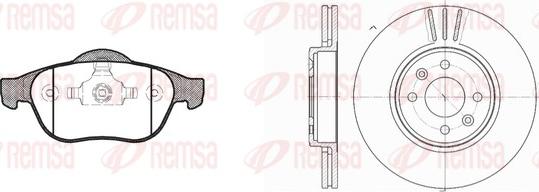 Remsa 8843.01 - Комплект гальм, дисковий гальмівний механізм avtolavka.club