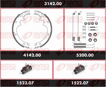 Remsa 3142.00 - Комплект гальм, барабанний механізм avtolavka.club