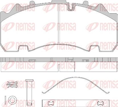 Remsa JCA 1554.80 - Гальмівні колодки, дискові гальма avtolavka.club