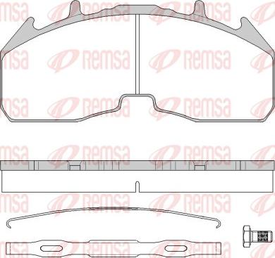 Remsa JCA 1842.80 - Гальмівні колодки, дискові гальма avtolavka.club