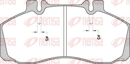 Remsa JCA 245.20 - Гальмівні колодки, дискові гальма avtolavka.club