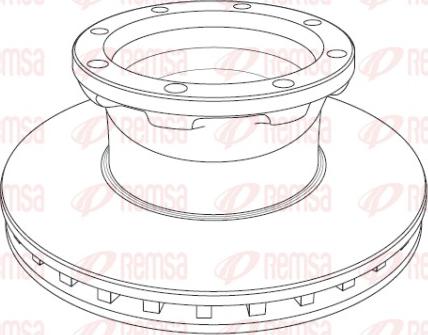 Remsa NCA1195.20 - Гальмівний диск avtolavka.club