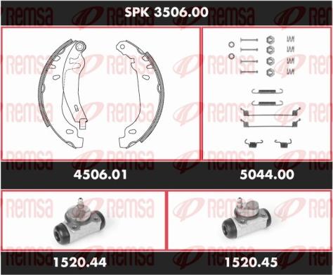 Remsa SPK 3506.00 - Комплект гальм, барабанний механізм avtolavka.club